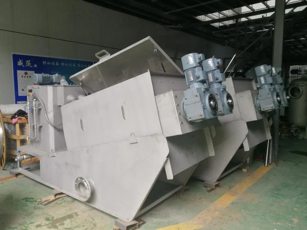 Multi-Disk Screw Press Sludge Dewatering Machine Bio Sludge Polymer Dosing Device