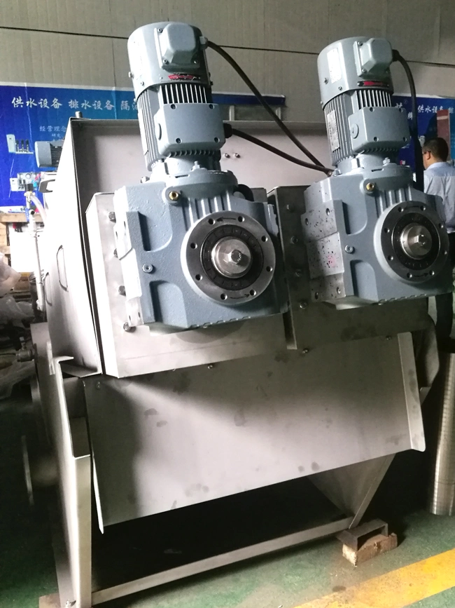 Multi-Disk Screw Press Sludge Dewatering Machine Bio Sludge Polymer Dosing Device